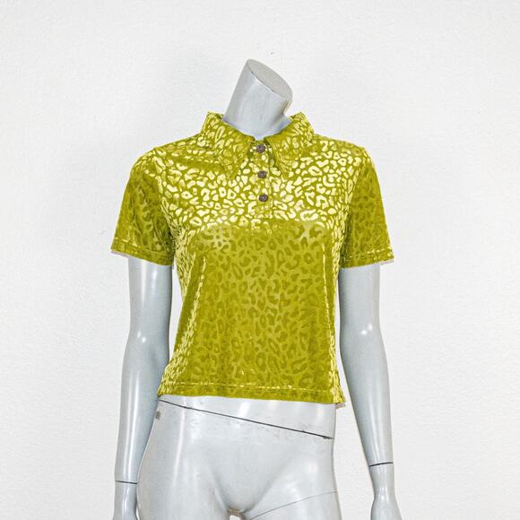 Fashion Brand Company Penelope Gazin Polo Shirt Green size Large - Picture 1 of 8